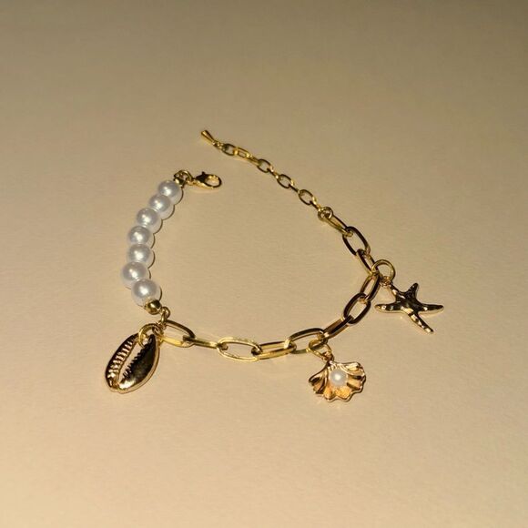 Boho pearl bracelet N978 - Picture 2 of 3